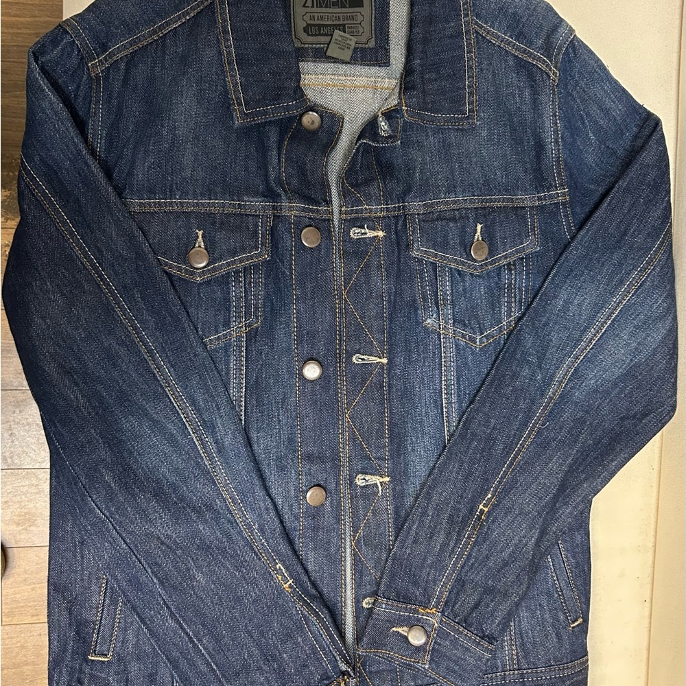 21men Indigo Denim Jacket with Gray Patch